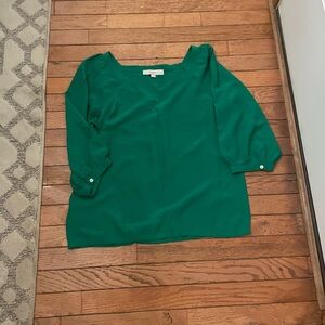 LOFT Vibrant Green Blouse